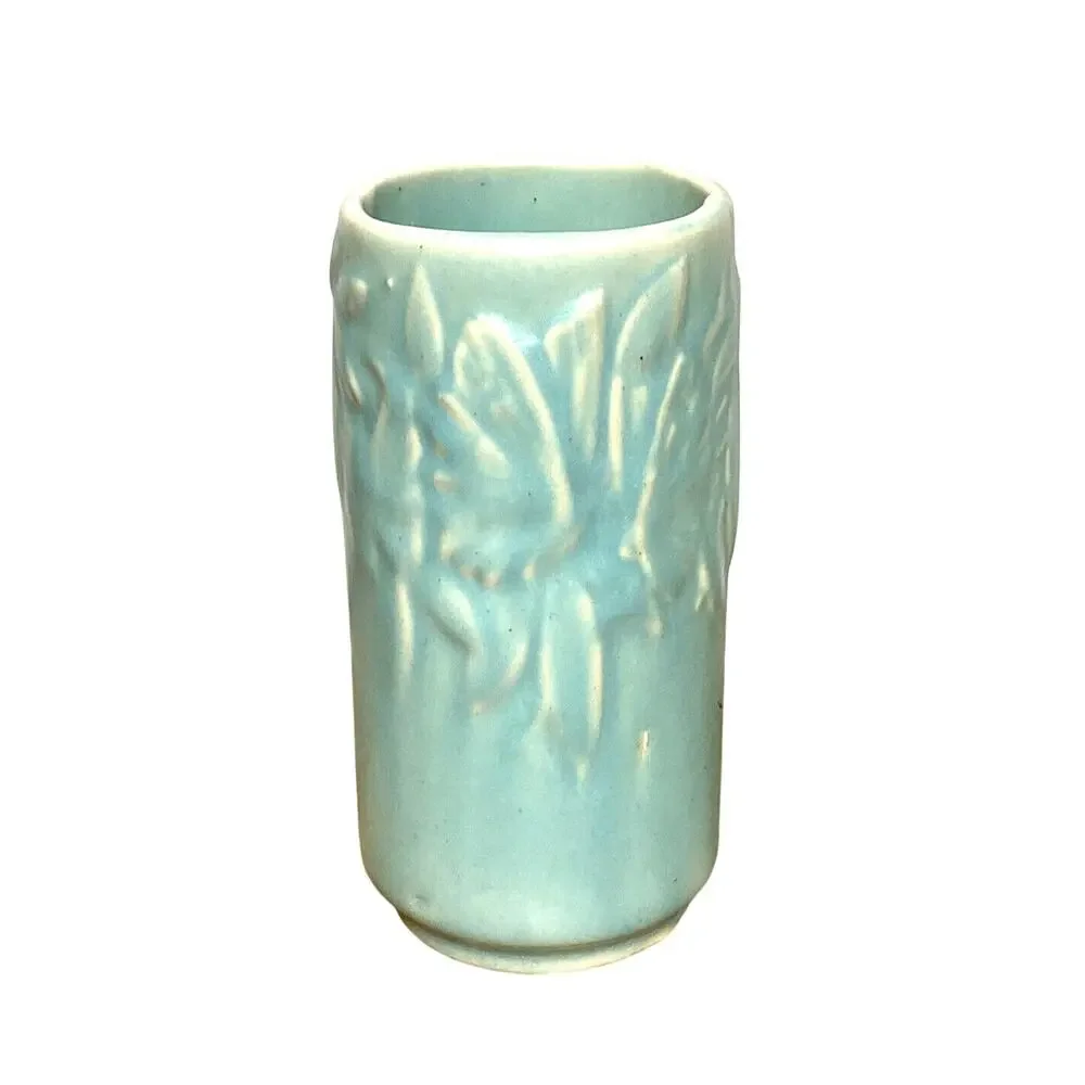Vintage 1942 Nelson McCoy Blue Butterfly Vase 6